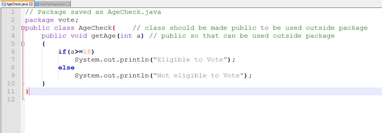 Creating Package Vote