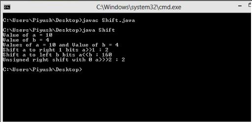 Shift Operators : Output